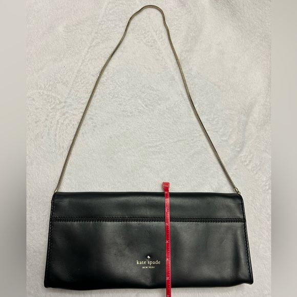 Kate Spade Wise Owl Leather & Metallic Clutch Convertible Shoulder Purse Bag - Picture 9 of 10